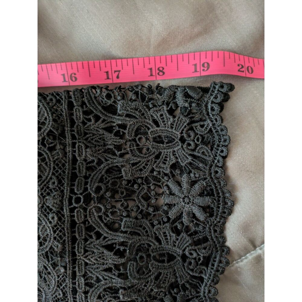 NWT Karl Lagerfeld Black Lace 3/4 Bell Sleeve Top Sz XL - Picture 8 of 8